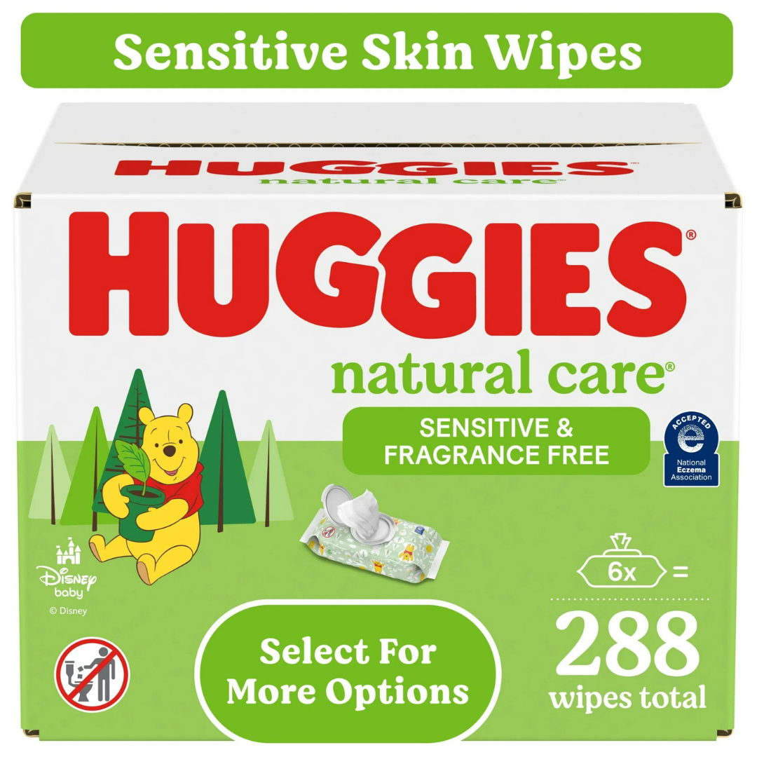 Huggies Natural Care Sensitive – Toallitas Húmedas Sin Fragancia (288 piezas)