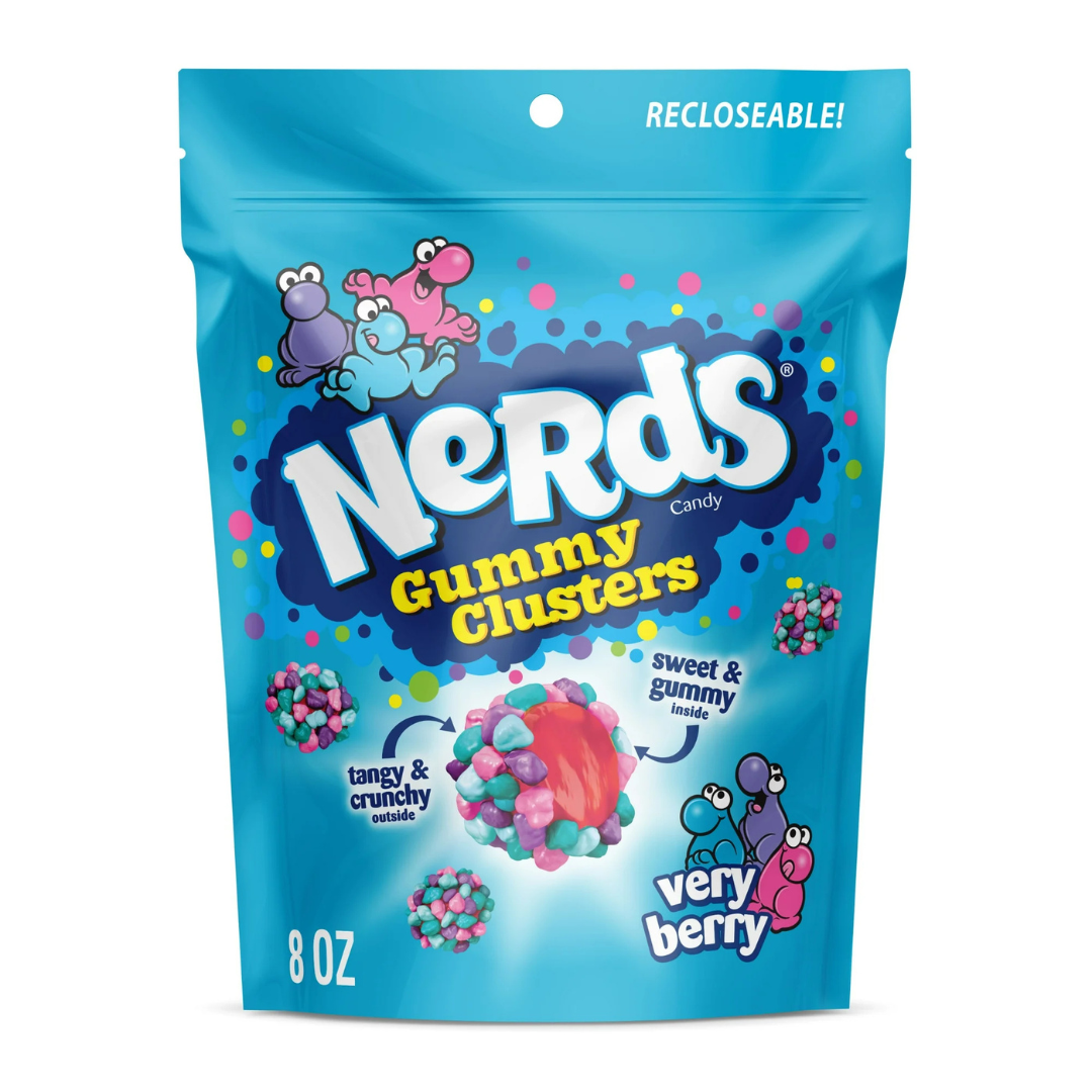 NERDS Gummy Clusters Very Berry – Gomitas con Sabor a Frutas del Bosque (8 oz)
