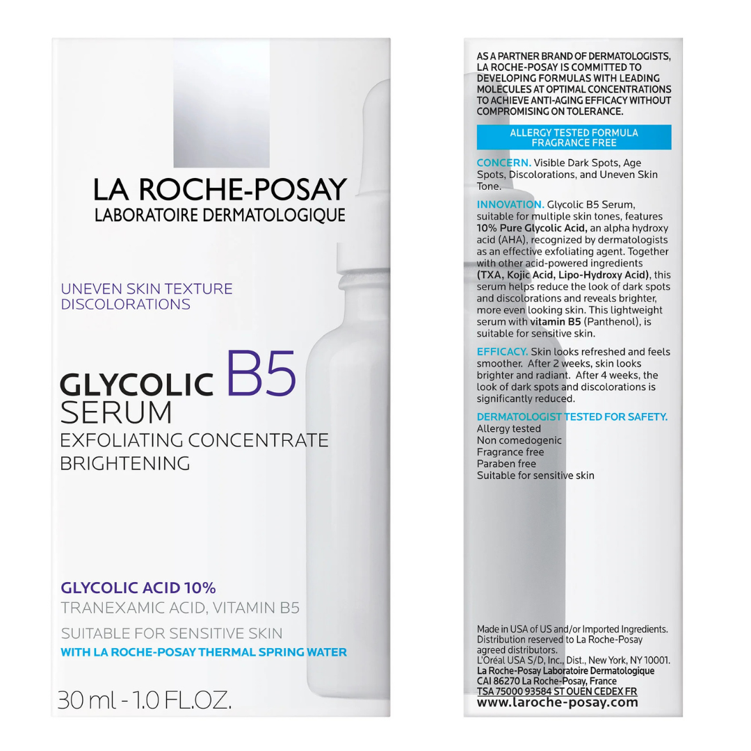 La Roche-Posay B5 + 10% Ácido Glicólico – Suero Renovador Facial