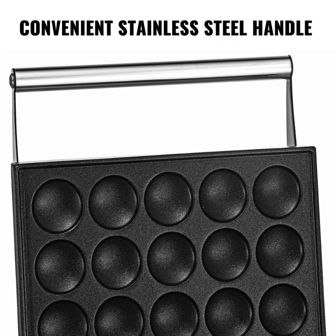 KFFKFF Máquina para 25 Mini Panqueques Holandeses (Poffertjes) – Profesional y Precisa