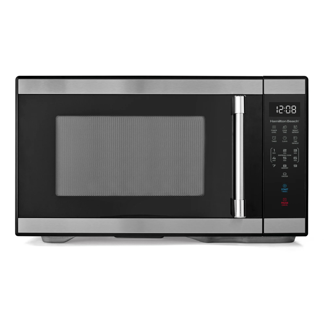 Hamilton Beach Horno de Microondas – 1000 W, Acero Inoxidable y Negro