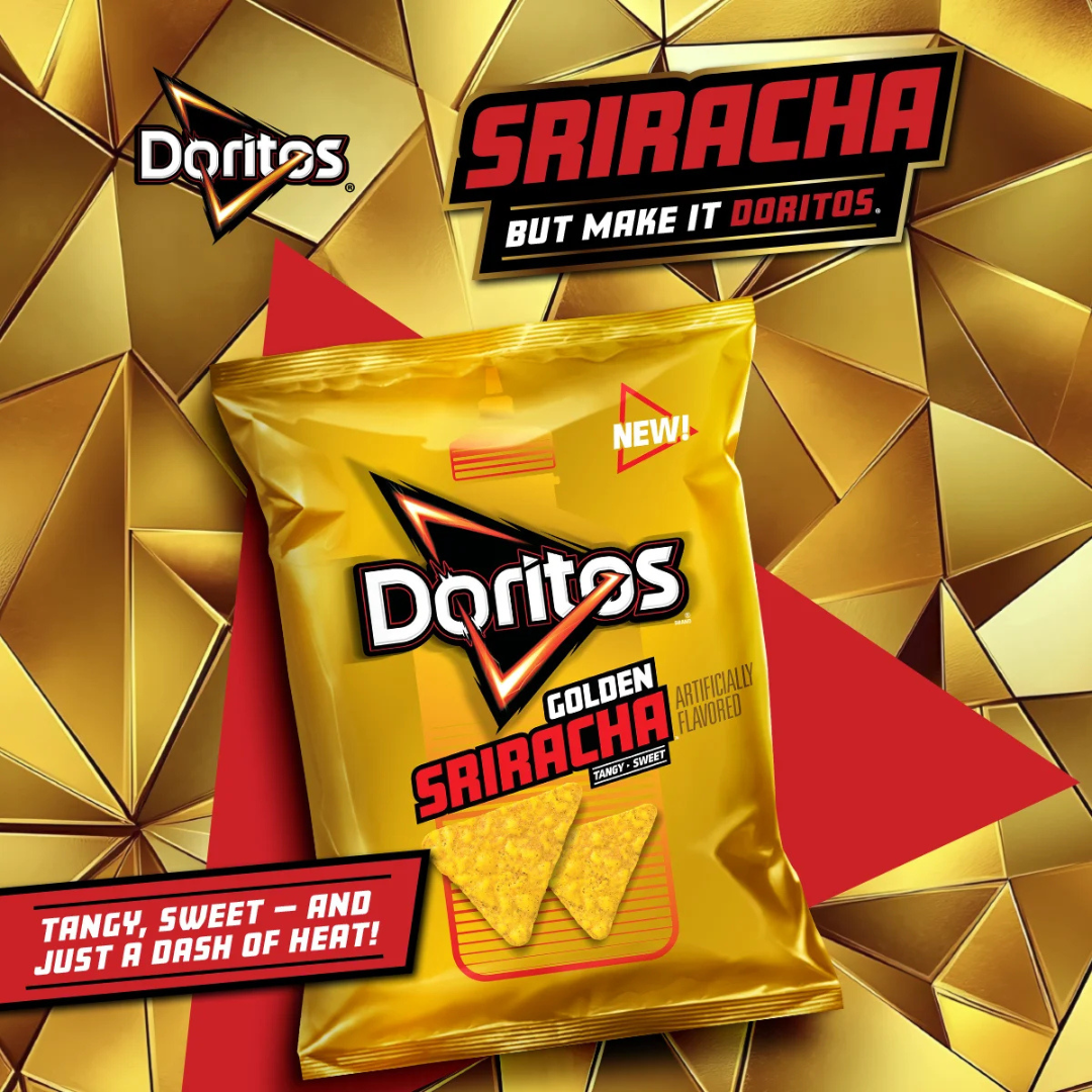Doritos Golden Sriracha – Chips de Tortilla Sabor Sriracha