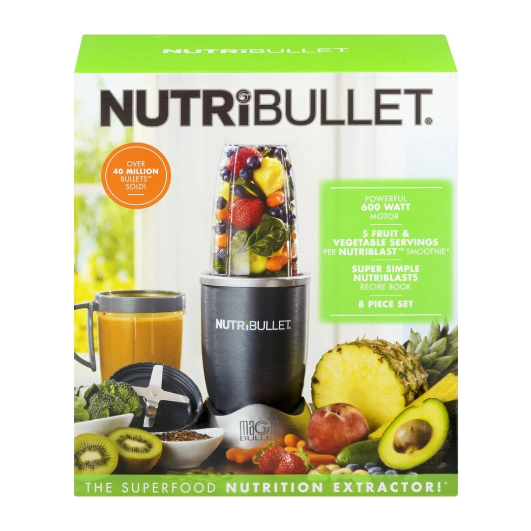 NutriBullet Magic Bullet – Licuadora Extractora de Nutrientes 8 Piezas