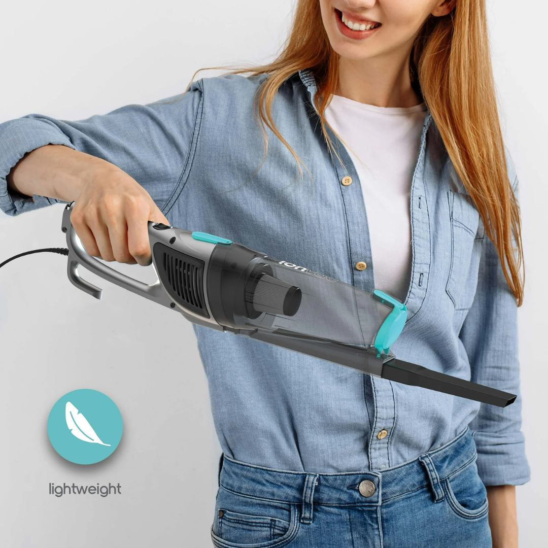 IonVac ZipVac – Aspiradora 3 en 1 con Cable para Piso, Alfombra y Mano
